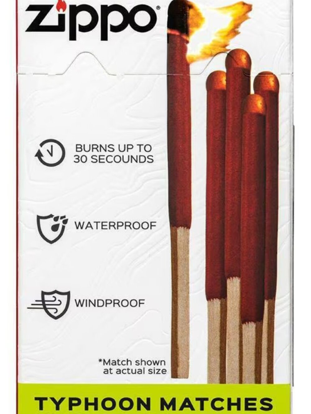 Zippo "Typhoon Matches", 25 Matches, Windproof and Waterproof